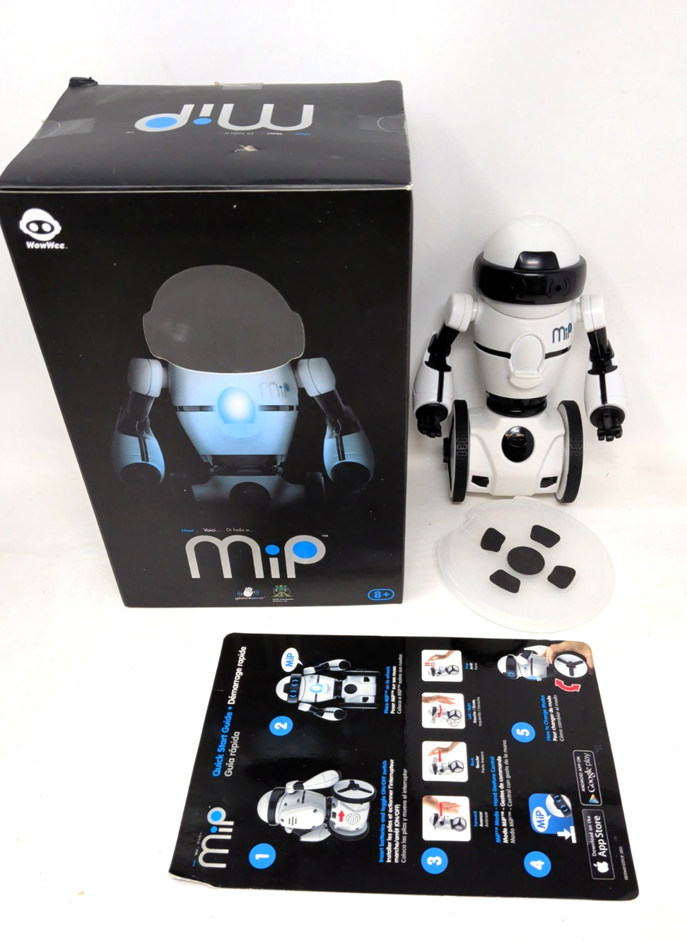 WowWee MIP Robot White RC Robot Voice And Gesture Recognition tested works